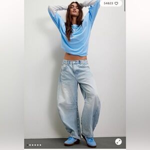 FP Good Luck Mid-Rise Barrel Jeans